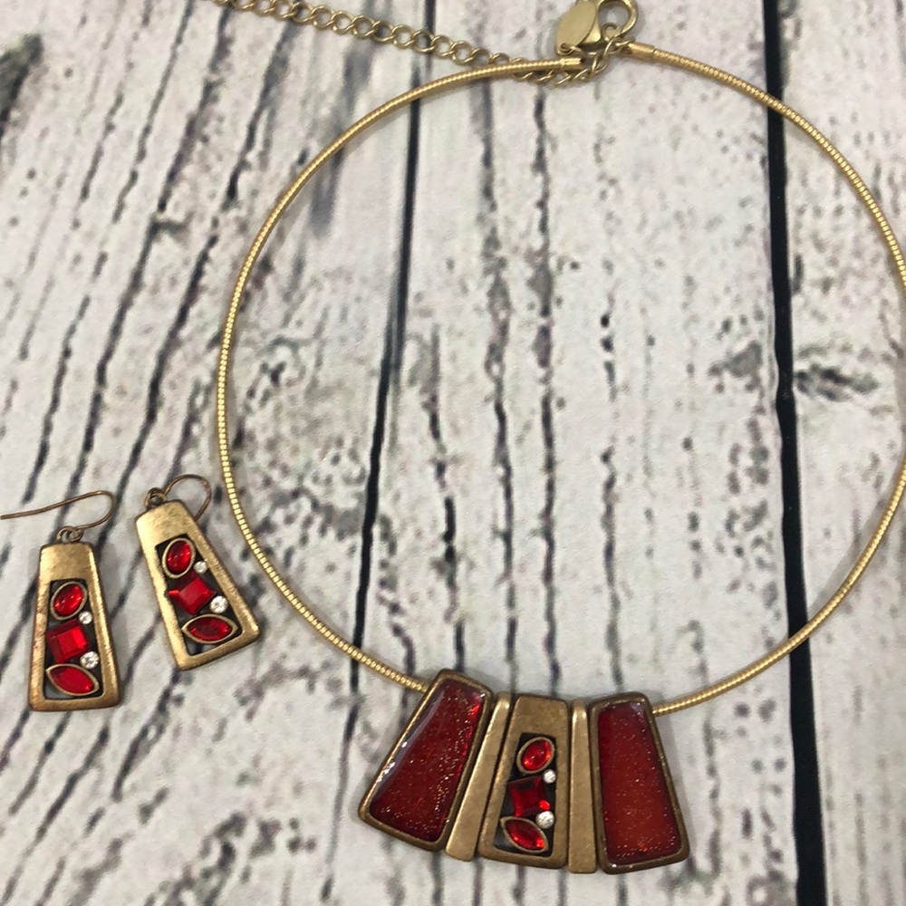 Holiday Matching necklace and earring set